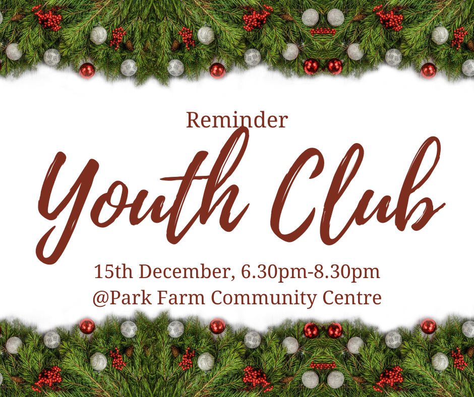 December Youth Club Reminder
